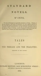 Tales of the peerage and the peasantry — Arabella Jane Sullivan cover