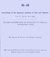 On the distribution of intensity in stellar absorption lines cover