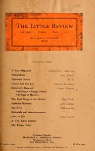 The Little Review, August 1916 (Vol. 3, No. 5) — Various cover