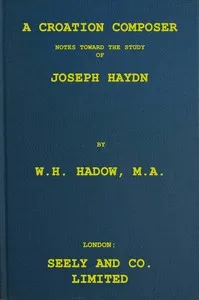 A Croatian composer : $b notes toward the study of Joseph Haydn cover