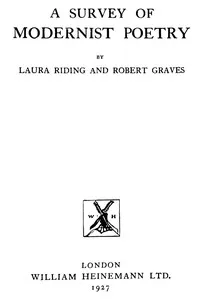 A survey of modernist poetry — Robert Graves cover