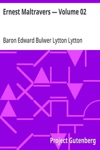 Ernest Maltravers — Volume 02 — Edward Bulwer Lytton, Baron Lytton cover