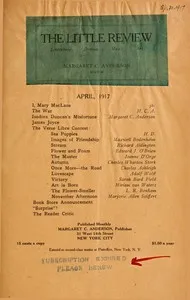 The Little Review, April 1917 (Vol. 3, No. 10) — Various cover