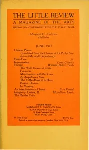 The Little Review, June 1917 (Vol. 4, No. 2) — Various cover
