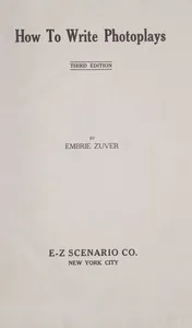 How to write photoplays — Embrie (Harry Embrie) Zuver cover