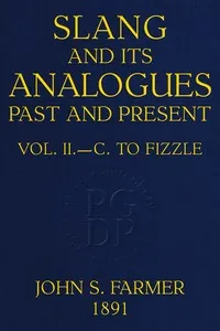 Slang and its analogues past and present, volume 2 [of 7] : $b A dictionary, historical and comparative, of the heterodox speech of all classes of society for more than three hundred years. With synonyms in English, French, German, Italian, etc. — William Ernest Henley cover