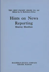 Hints on news reporting — Murray Sheehan cover