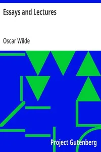 Essays and Lectures — Oscar Wilde cover