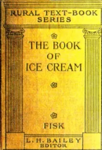 The book of ice-cream — W. W. (Walter Warner) Fisk cover