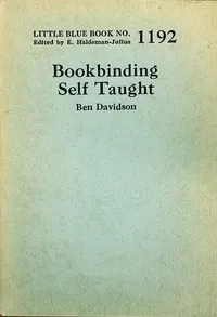 Bookbinding self taught — Ben Davidson cover