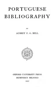 Portuguese bibliography — Aubrey F. G. (Aubrey Fitz Gerald) Bell cover