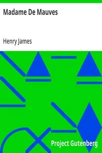 Madame De Mauves — Henry James cover