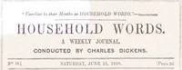 Household Words, No. 12, June 15, 1850 cover