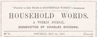 Household words, no. 9, May 25, 1850 : $b A weekly journal — Anonymous cover
