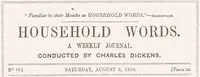 Household words, No. 19, August 3, 1850: A weekly journal — Anonymous cover