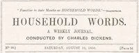 Household words, No. 20, August 10, 1850: A weekly journal cover