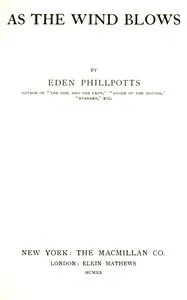 As the wind blows — Eden Phillpotts cover