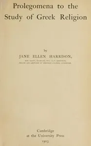 Prolegomena to the study of Greek religion cover