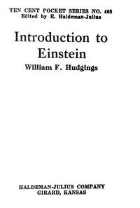Introduction to Einstein cover