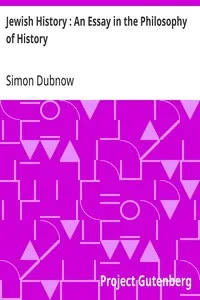 Jewish History : An Essay in the Philosophy of History cover