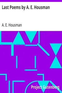 Last Poems by A. E. Housman cover