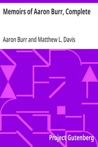 Memoirs of Aaron Burr, Complete cover