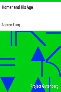 Homer and His Age — Andrew Lang cover