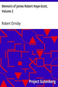 Memoirs of James Robert Hope-Scott, Volume 2 — Robert Ornsby cover