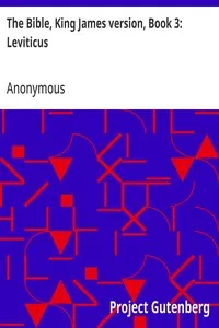 The Bible, King James version, Book 3: Leviticus — Anonymous cover
