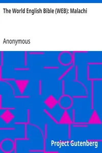 The World English Bible (WEB): Malachi — Anonymous cover