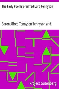 The Early Poems of Alfred Lord Tennyson — Alfred Tennyson, Baron Tennyson cover