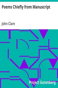 Poems Chiefly from Manuscript — John Clare cover