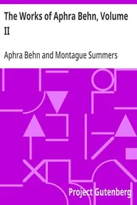 The Works of Aphra Behn, Volume II cover
